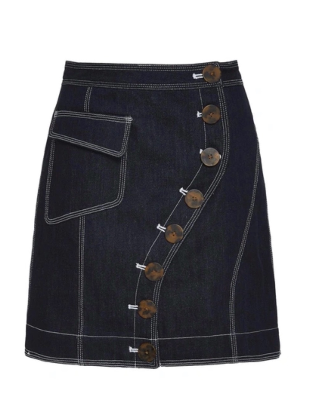 Acler Golding Skirt - dark blue denim